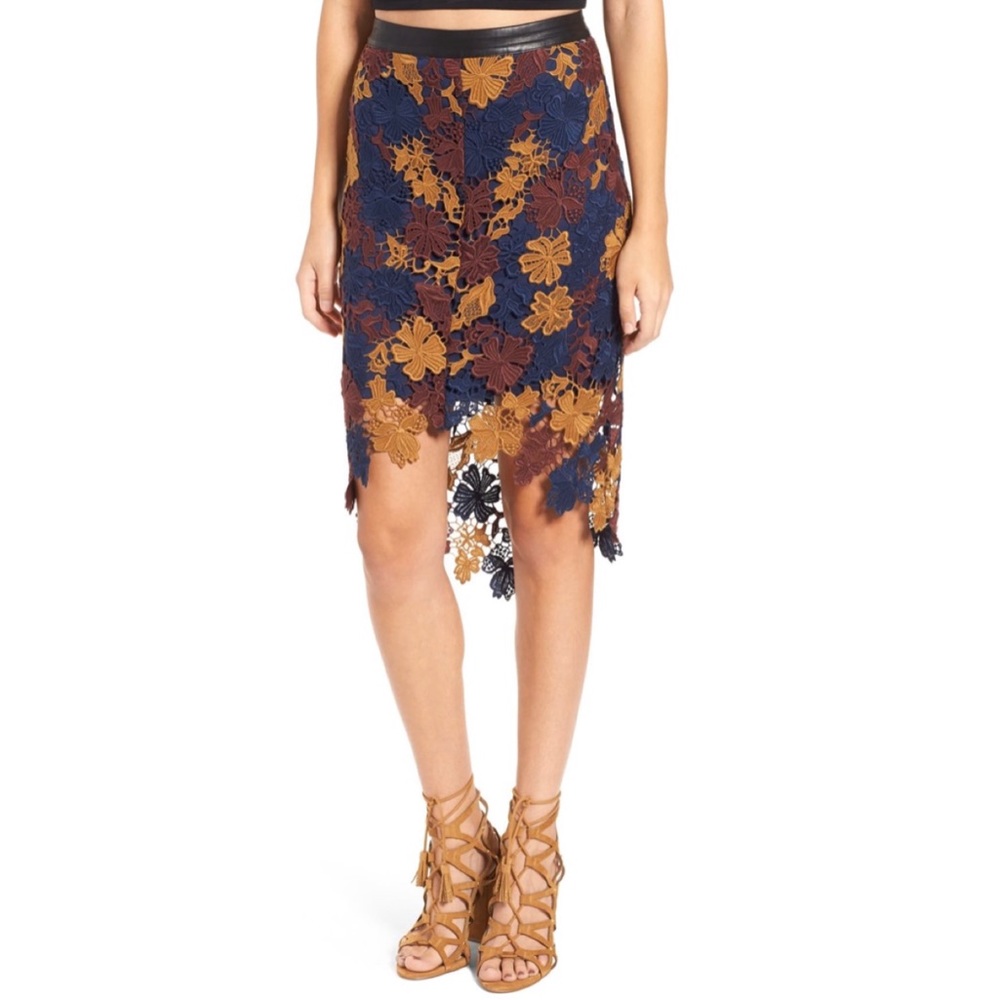 NWT ASTR the Label Betty Crochet High Waist Midi Skirt
